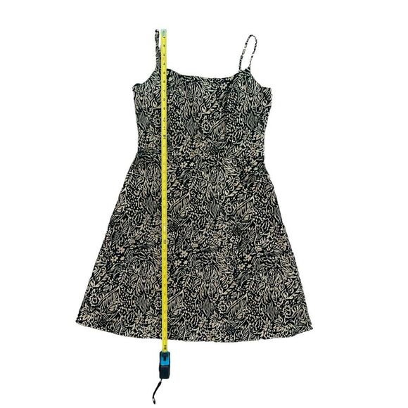 Vintage Jessica Howard Petite Black & Tan Abstract Pattern Fit & Flare Dress - Picture 8 of 11